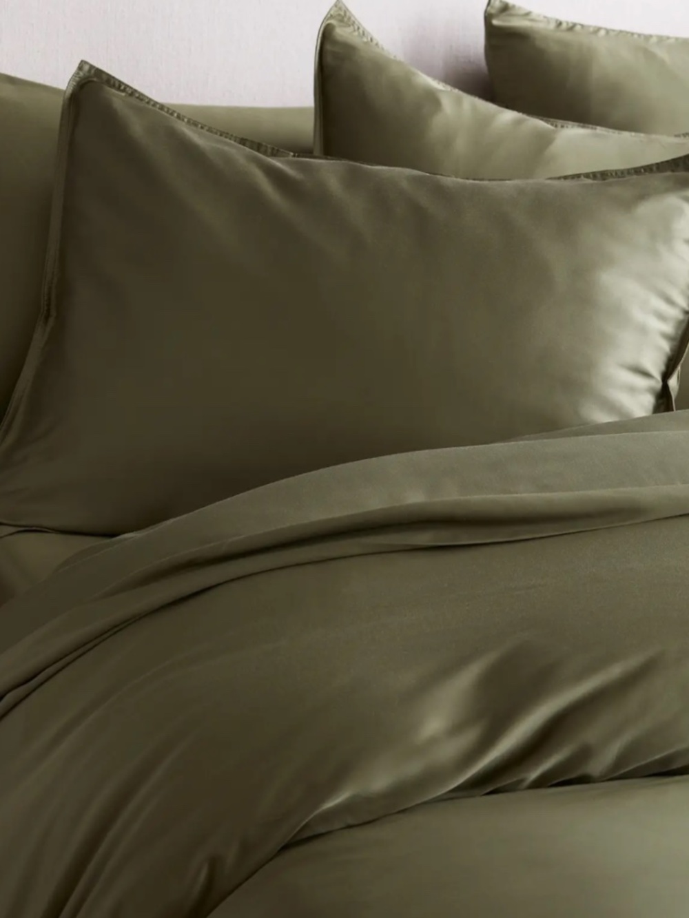 New Bamboo Sham set of 2 Dusty Olive Green Standard